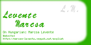 levente marcsa business card